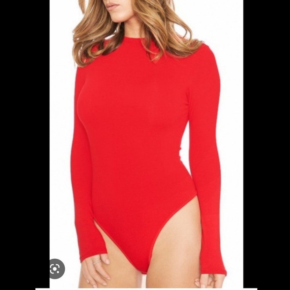 NWT Long Sleeve Bodysuit Red Size Small